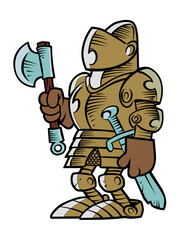 Medieval knight stock illustration