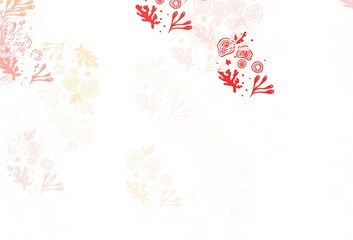 Light Red, Yellow vector texture with abstract forms.