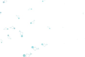 Light Green vector background with polygonal style with circles.