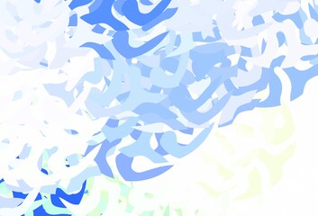 Light Green, Yellow vector template with chaotic shapes.