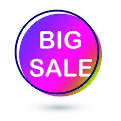 vector illustration big sale speech bubble banner design template. Sale tag design