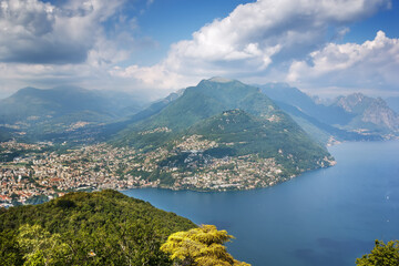 Naklejka na ściany i meble Lake Lugano, Switzerland