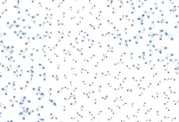 Light BLUE vector background with triangles, circles.