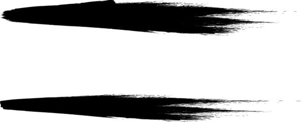 Grunge Paint Roller . Vector brush Stroke . Distressed banner . Black stripes isolated. paintbrush collection . Modern Textured shape . Dry border in Black . Bulge lines