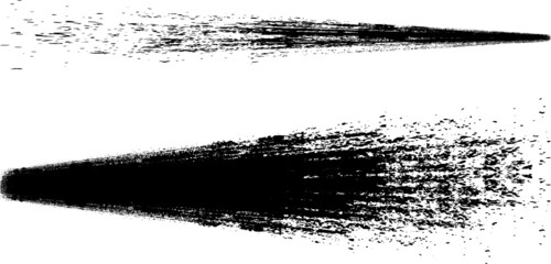 Grunge Paint Roller . Vector brush Stroke . Distressed banner . Black stripes isolated. paintbrush collection . Modern Textured shape . Dry border in Black . Bulge lines