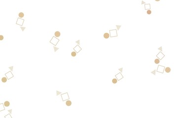 Light Orange vector background with triangles, circles, cubes.