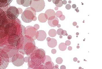 Light Pink, Red vector texture with disks.