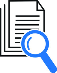 scrutiny document icon vector illustration