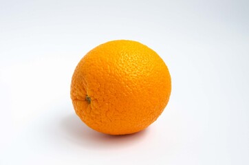 Orange fresh orange on a white background.