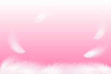 Minimal abstract framing bird fur, feather texture in soft pink background. Vector illustration