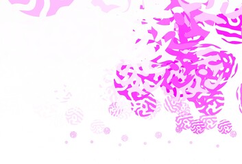 Light Pink vector pattern with random forms.