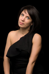 Fototapeta premium Portrait of a beautiful young woman close-up.
