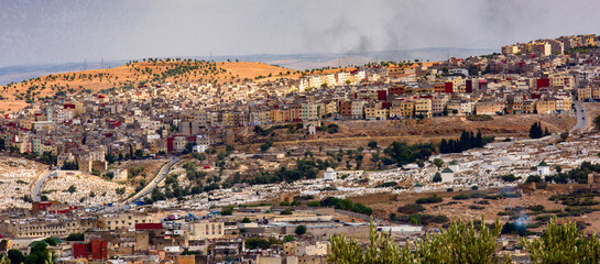 Obraz premium It's Architecture of Fez, the second largest city of Morocco. Fez was the capital city of modern Morocco until 1925 and