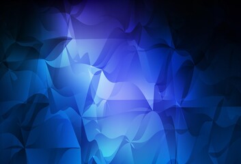 Fototapeta premium Dark BLUE vector abstract polygonal pattern. Elegant bright polygonal illustration with gradient. A new texture for your web site.
