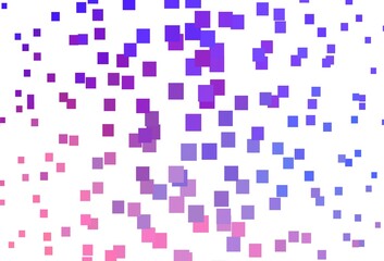 Light Pink, Blue vector background with rectangles.
