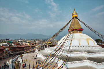 Buddhanath stupa in Kathmandu, Nepal
