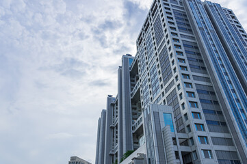 Obraz premium 東京都港区お台場から見たビルと空