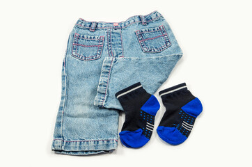 Childrens trousers and socks