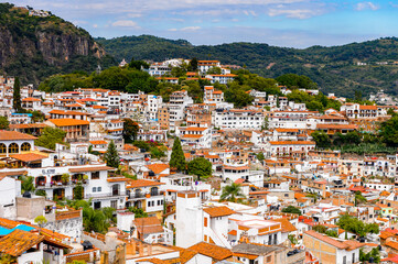 Panorama of Taxco, Mexico. The town is known because of its Silver products