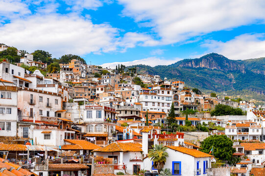 Panorama of Taxco, Mexico. The town is known because of its Silver products
