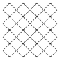 Luxury design ornaments, black vintage geometric pattern