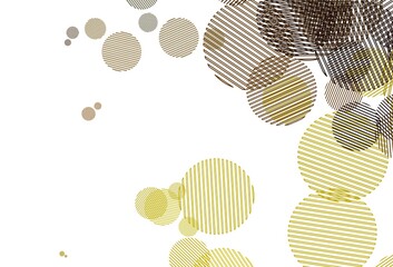 Light Yellow vector template with circles.