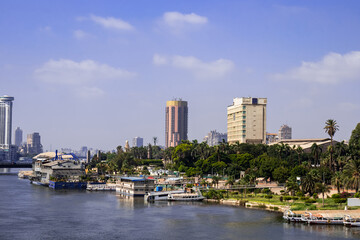 Fototapeta na wymiar beautiful views of the river Nile in Cairo