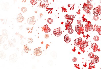 Light Green, Red vector backdrop with memphis shapes.