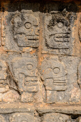 Obraz premium Venus Platform, Chichen Itza, Tinum Municipality, Yucatan State. It was a large pre-Columbian city built by the Maya people of the Terminal Classic period. UNESCO World Heritage