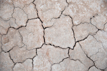 the land is cracked by the drought. soil erosion. bad ecology. the concept of bad ecology