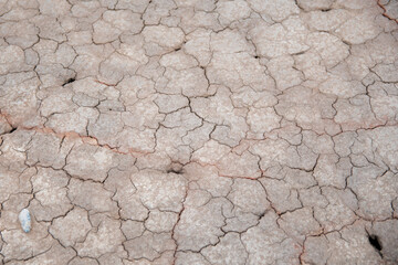 the land is cracked by the drought. soil erosion. bad ecology. the concept of bad ecology