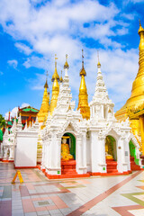 It's Surroundings of the Shwedagon Pagoda, a gilded stupa on the Singuttara Hill, Kandawgyi Lake,...