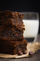Homemade Chocolate and Chocolate Chip Brownies