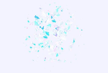 Light Pink, Blue vector pattern with random forms.