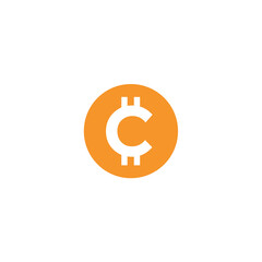Cryptocurrency or Letter C logo / icon design