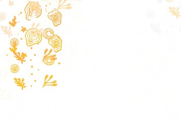 Light Orange vector texture with abstract forms.