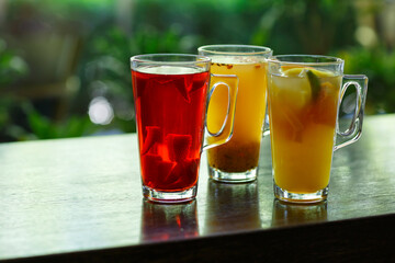 Fruit tea  glasses