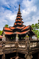 Naklejka premium It's Bagaya Monastery (Maha Waiyan Bontha Bagaya), Inwa, Mandalay Region, Burma. It was built in 1593