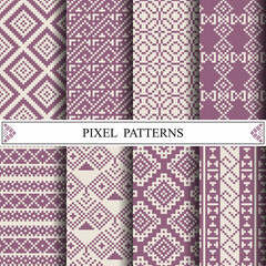 Thai pixel pattern for making fabric textile or web page background.