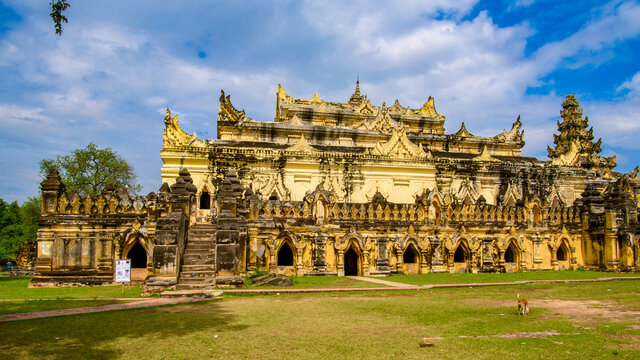 It's Maha Aung Mye Bom San Monastery complex, Inwa, Mandalay Region, Burma. It was built in 1818
