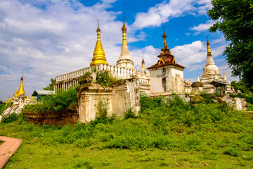 It's Maha Aung Mye Bom San Monastery complex, Inwa, Mandalay Region, Burma. It was built in 1818