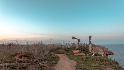 Portrait view of Tamernout beach near Azla
