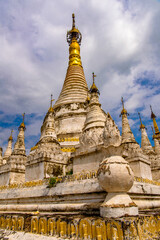 Fototapeta premium It's Maha Aung Mye Bom San Monastery complex, Inwa, Mandalay Region, Burma. It was built in 1818