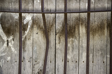 Window with rust bars