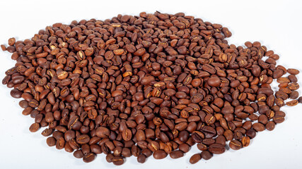 coffee beans on white background