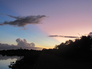 Martinópole, Ceará / Brazil - 24/05/2020: sunset at carnaubal preto