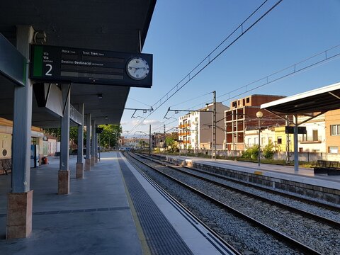 Train station in the Spanish city of Figueres, which is located in the Catalonia region