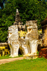It's Statue at the Maha Aung Mye Bom San Monastery complex, Inwa, Mandalay Region, Burma. It was...