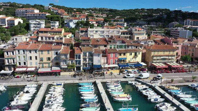 Aerial view of Cassis, a fishing village located near Marseille