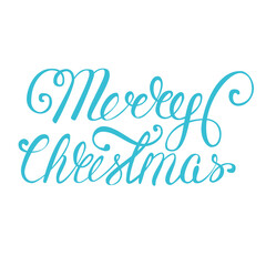Merry christmas lettering. Vector illustration.